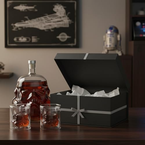 Galactic Armor Helmet Whiskey Decanter Set with 2 Glasses