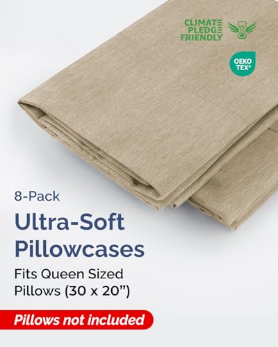 Queen Pillow Cases Set of 8 (8 Count)