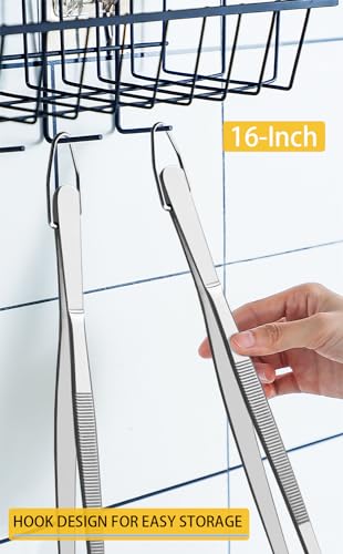 2 Pcs 16 Inch Kitchen Tweezers Extra Long Tweezer Tongs (2 Count)