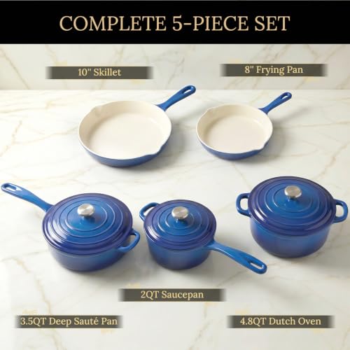 Nonstick Enameled Cast Iron Cookware Set