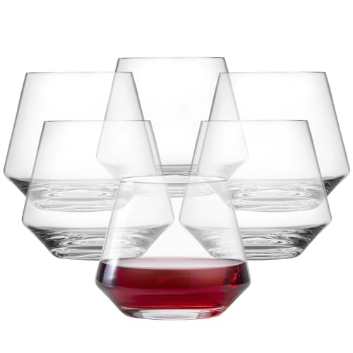 Pure Stemless Burgundy Glass (6 Count)
