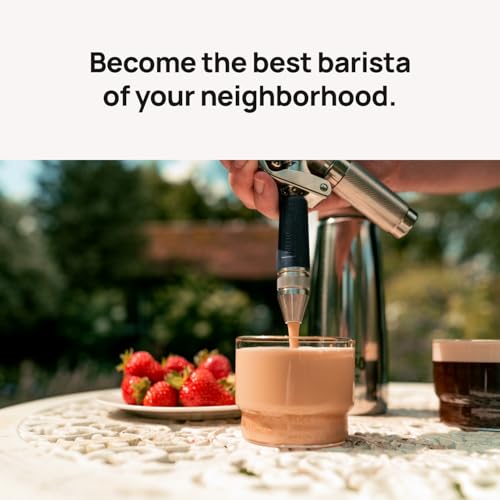Original NitroPress - Nitro Cold Brew Coffee Maker | Portable Stainless Steel Nitrogen Infuser, For Smooth Nitro Drinks, Cold Brew, Cocktails & Tea, Uses N2 Cartridges