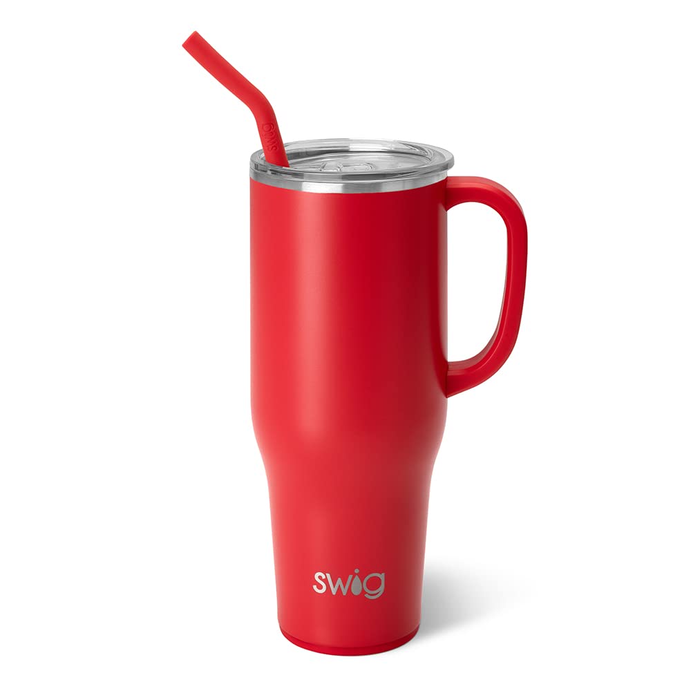 40oz Insulated Mega Mug with Handle & Straw