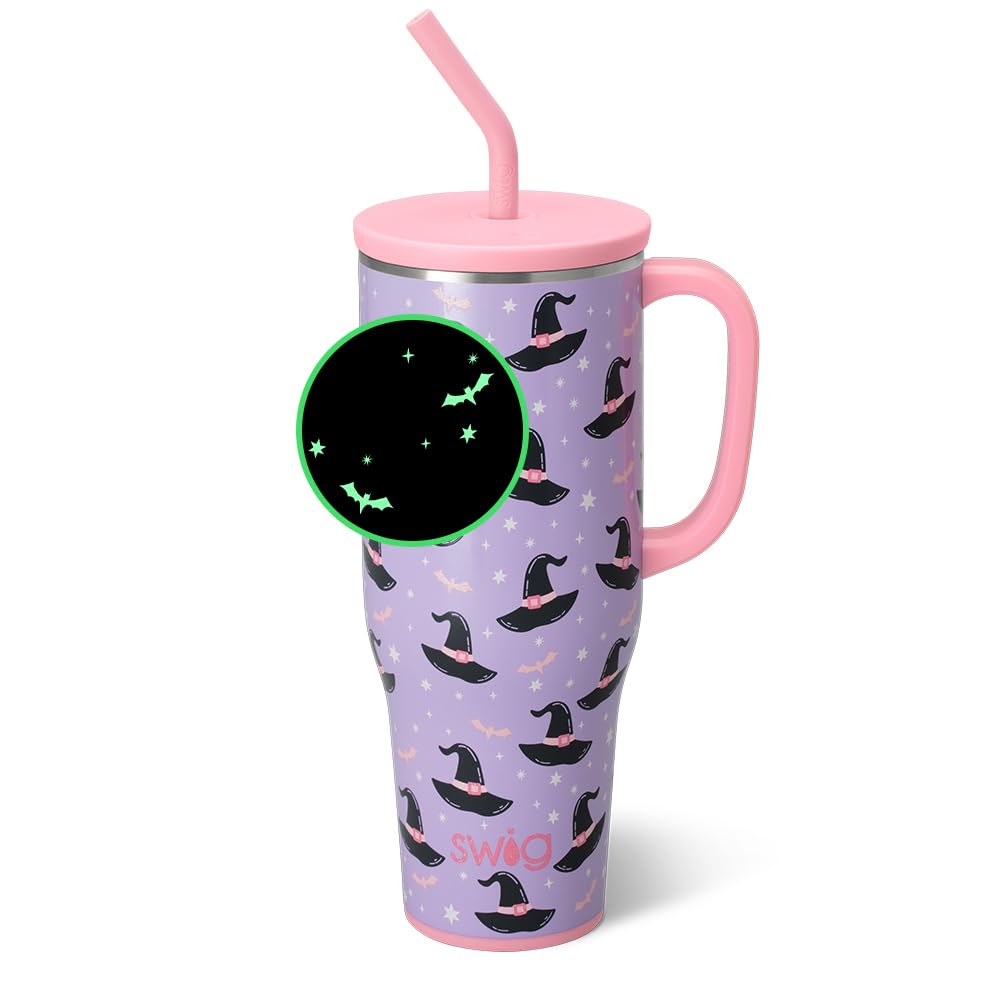 40oz Insulated Mega Mug with Handle & Straw