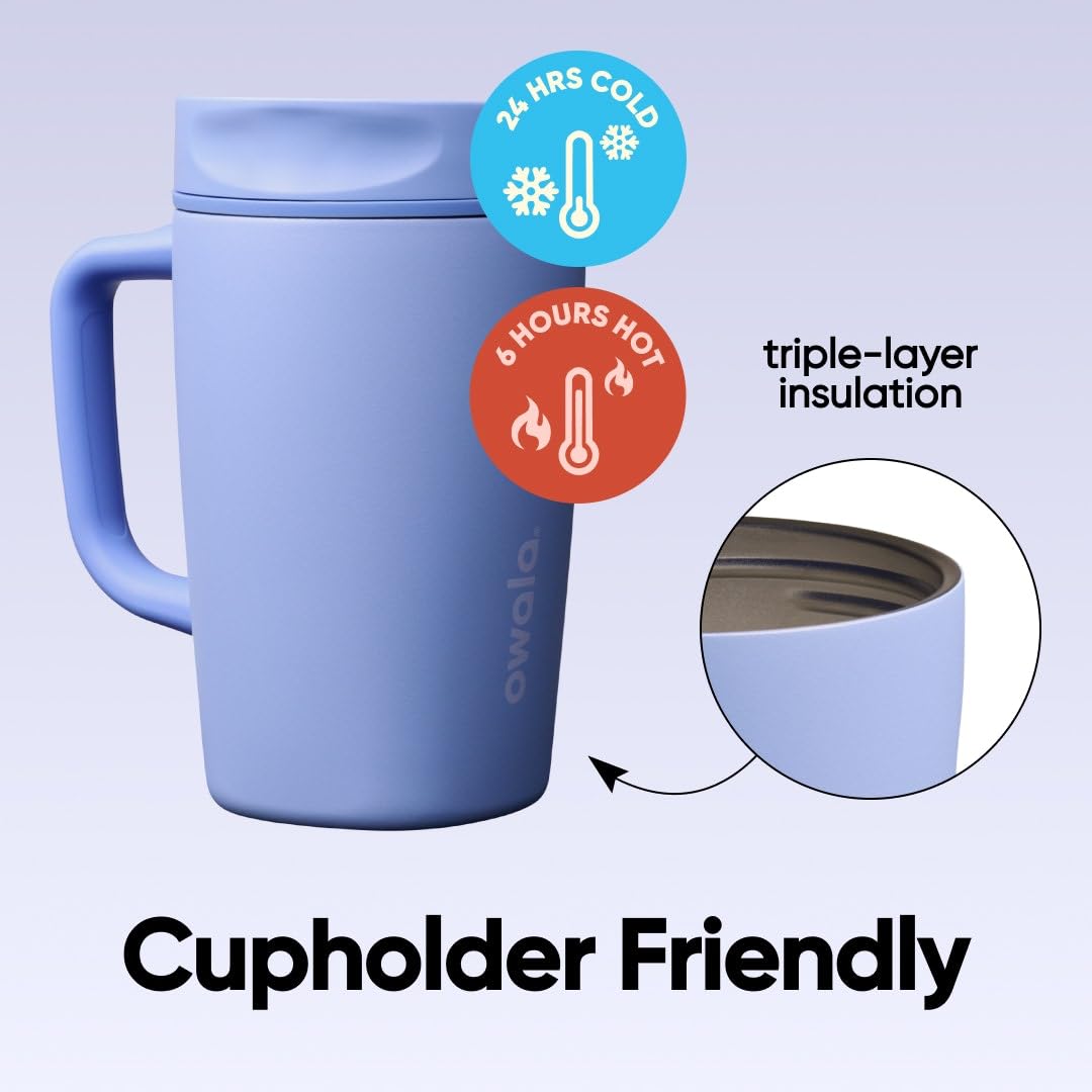 SmoothSip Slider Stainless Steel Insulated Travel Mug with Handle