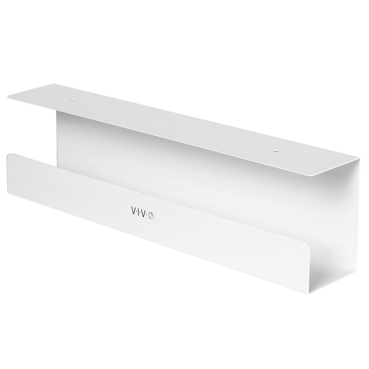 White 17 inch Under Desk Cable Management Tray