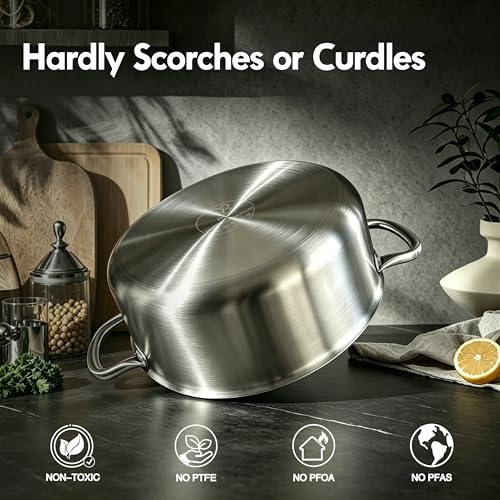 5PCS Stainless Steel Pots and Pans Set Non stick