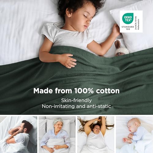 GentleSoft 100% Cotton Blanket Queen Size for Bed