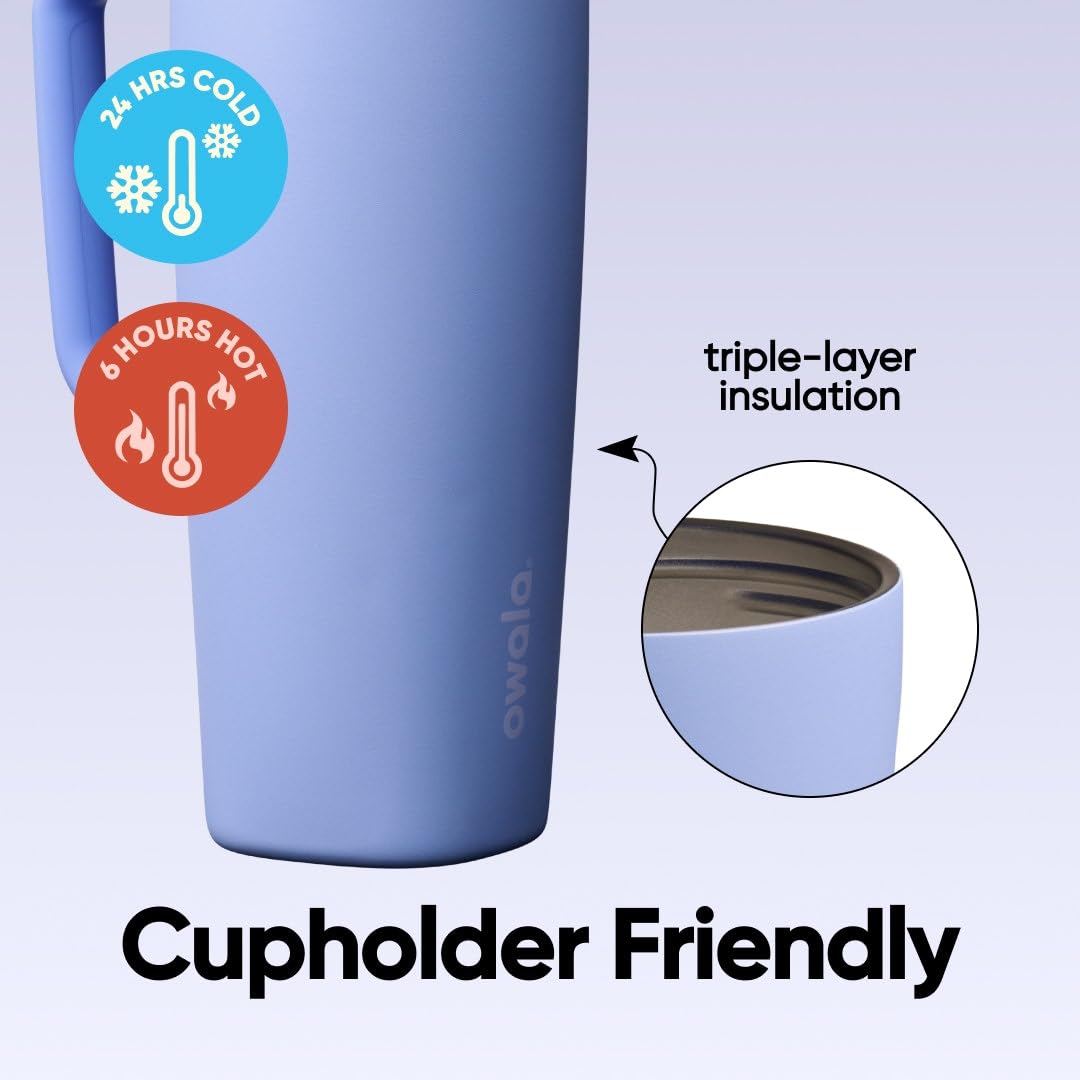 SmoothSip Slider Stainless Steel Insulated Travel Mug with Handle