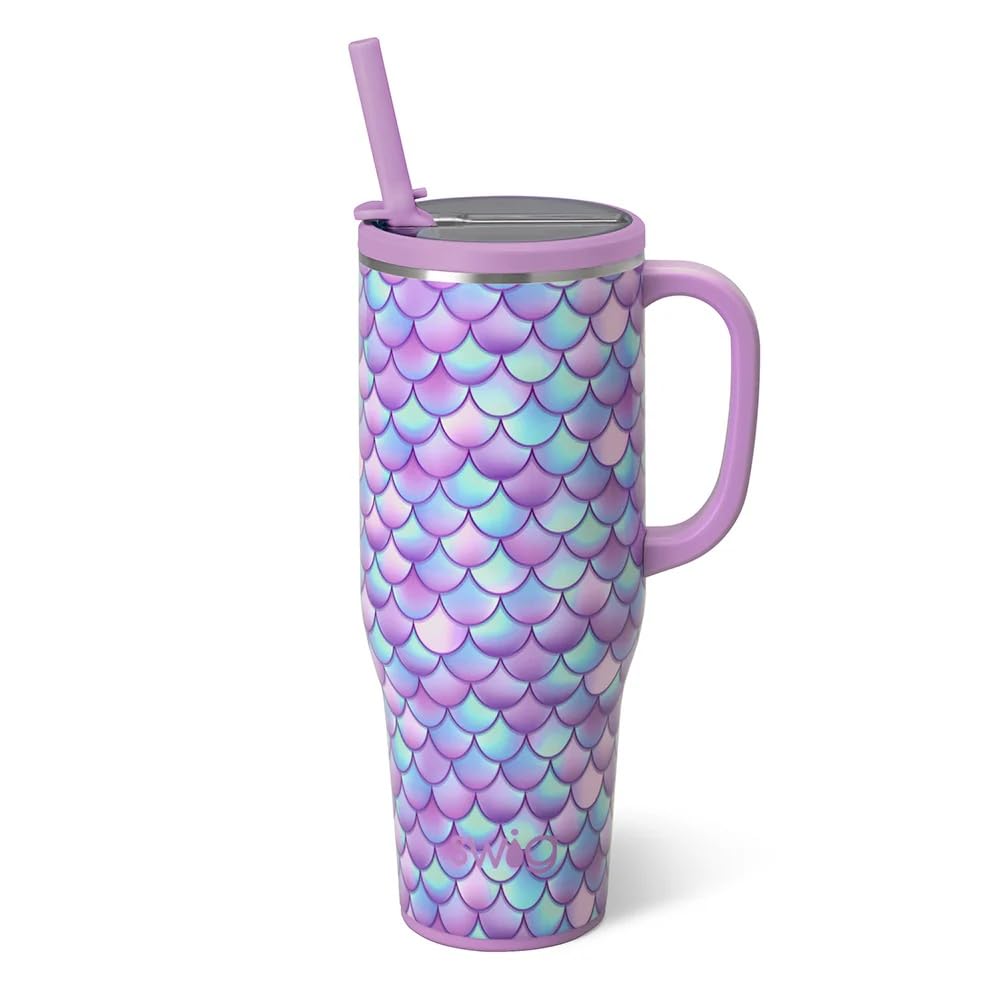 40oz Leakproof Mega Mug with Handle & Straw