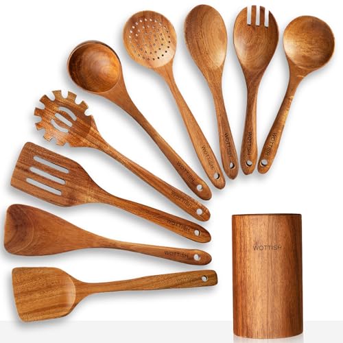 Wooden Spoons for Cooking (10 Count)