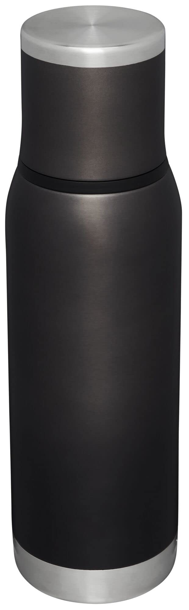 Adventure-To-Go Vacuum Bottle 25 oz | Wide Mouth with Leakproof Cup Lid | Keep Drinks Hot or Cold | Packable for Travel | Insulated Stainless Steel Thermal Bottle | BPA-Free | Charcoal Glow