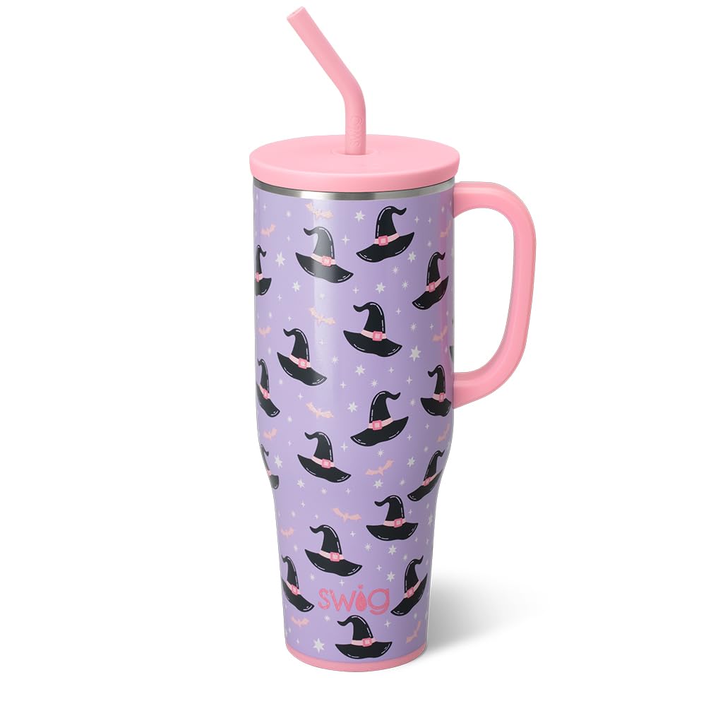40oz Insulated Mega Mug with Handle & Straw