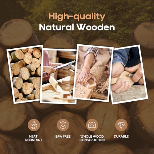 13 Pcs Wooden Cooking Utensil Set with Gift Box (13 Count)