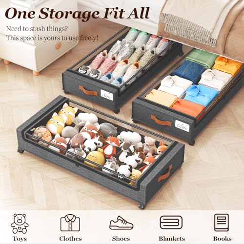 70L Under Bed Storage with Wheels (2 Count)