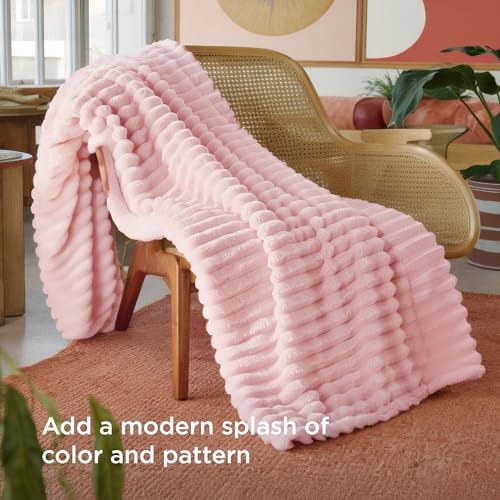 Soft Coral Pink Throw Blanket for Couch Decor Gifts 50"x60"