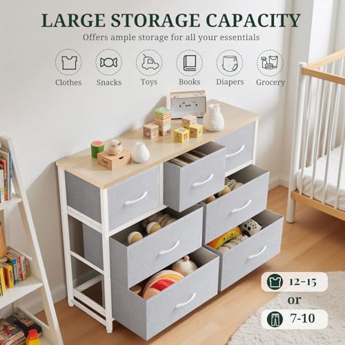 7 Drawer Dresser for Bedroom
