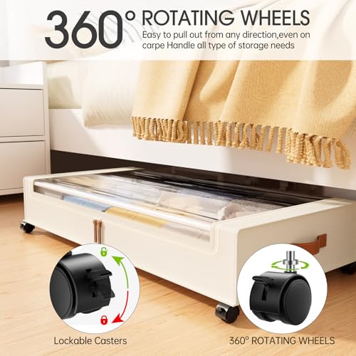 Under Bed Storage with Wheels 2 Pack (2 Count)