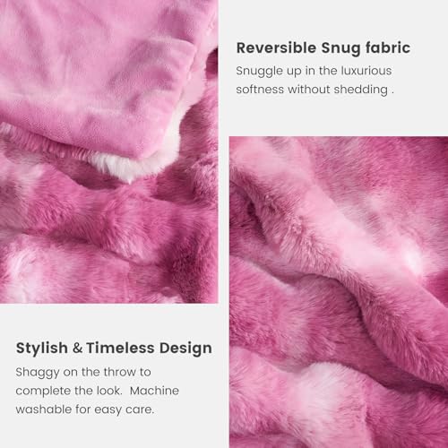 Faux Fur Throw Blanket for Couch