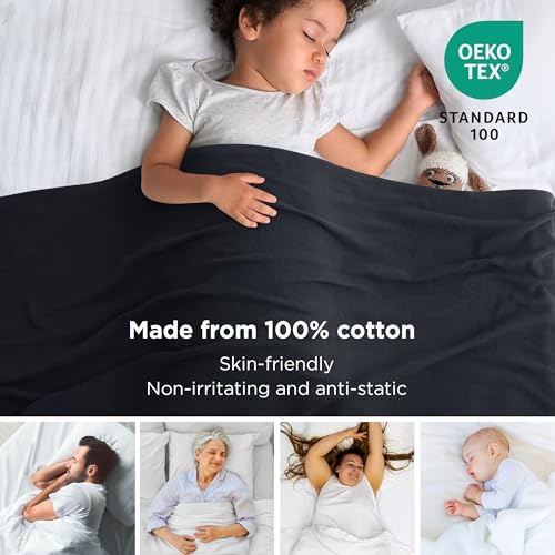 GentleSoft 100% Cotton Large Blanket Oversized King for Bed 120x94 inches