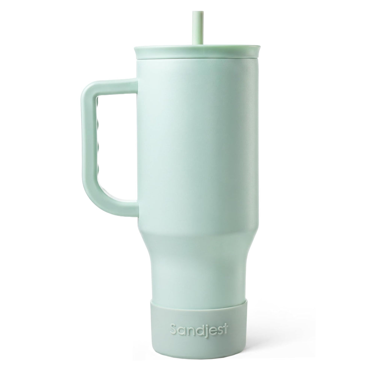 Mint 40oz Tumbler with Handle and Straw