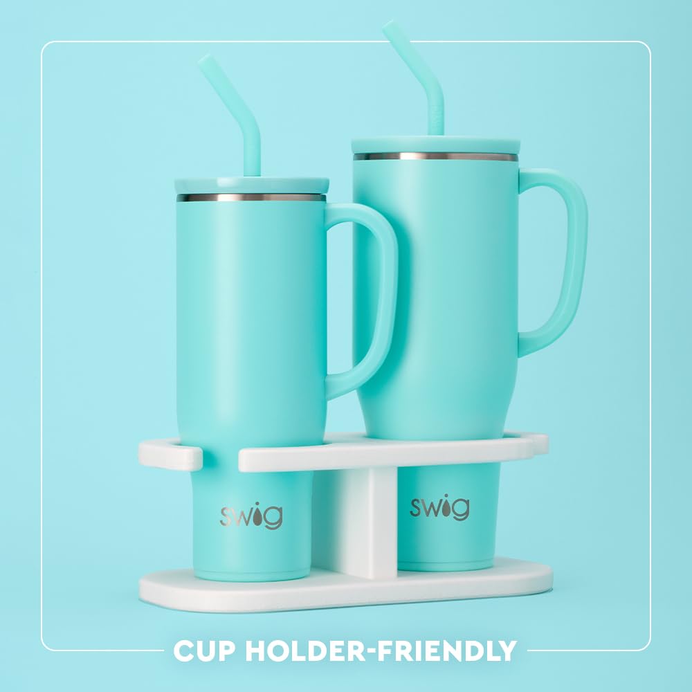 30oz Insulated Mega Mug with Handle & Straw