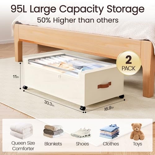 95L Under Bed Storage Containers (2 Count)
