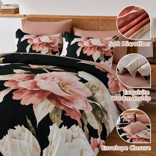 Black King Size Comforter Set 7 Piece Bed in a Bag