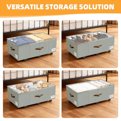 Under Bed Storage with Wheels (4 Count)