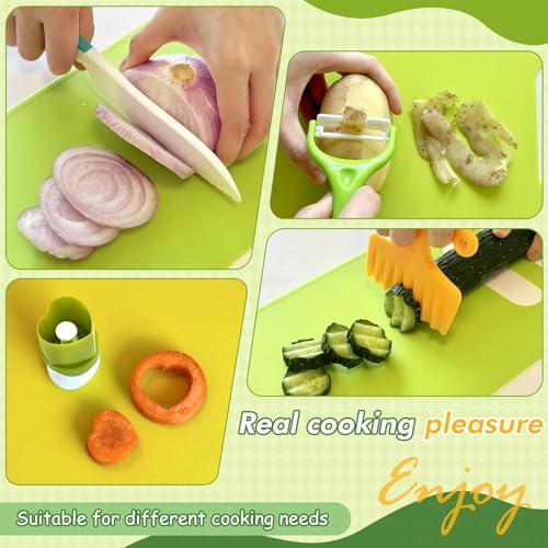 13 Pcs Kids Knife Set for Real Cooking Safe Kitchen Tools for Ages 4+