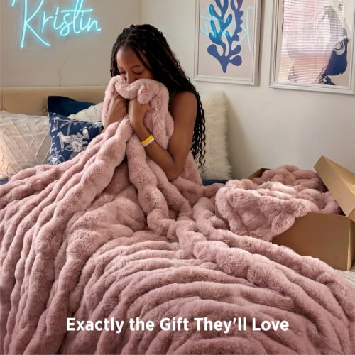 GentleSoft Faux Fur Throw XL Blanket