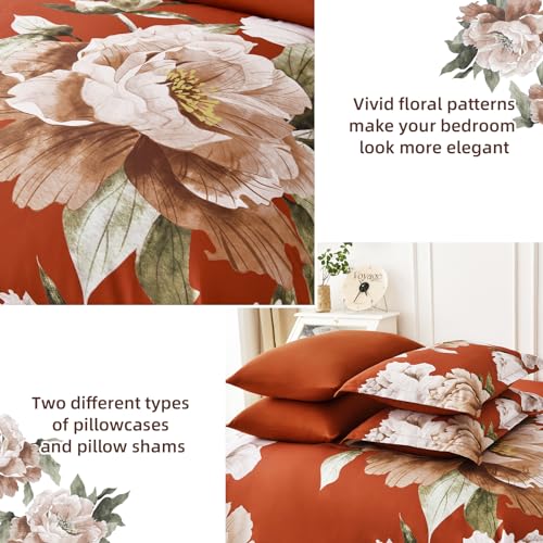 Burnt Orange Comforter Set Queen