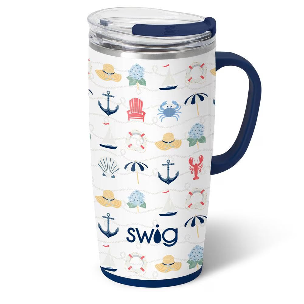 22oz Insulated Travel Mug with Handle & Lid
