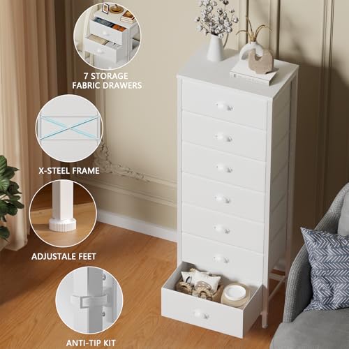 White Tall Dresser for Bedroom