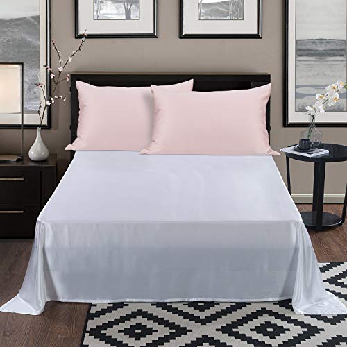 Silk Pillowcase 200% Good Looks on You for Hair and Skin Care Soft Pillow Case with Random Color Scrunchie Gift Set Queen