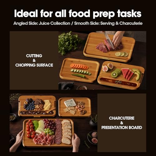 Deep Carbonized Bamboo Cutting Board