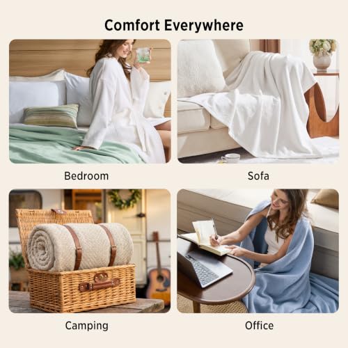 GentleSoft 100% Cotton Blanket King Size for Bed
