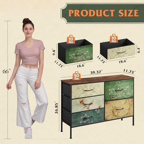 Dresser for Bedroom with 5 Drawers