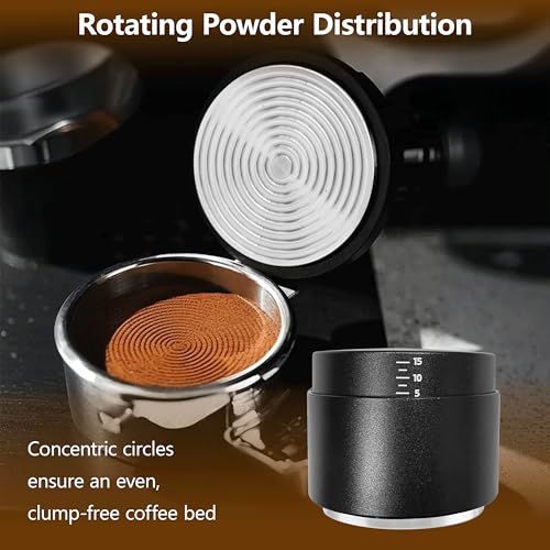 3-in-1 Coffee Distributor and Tamper with WDT Tool – Espresso Distribution Tool Set, Professional Espresso Accessories Kit, Fits 58mm Portafilters (58mm)
