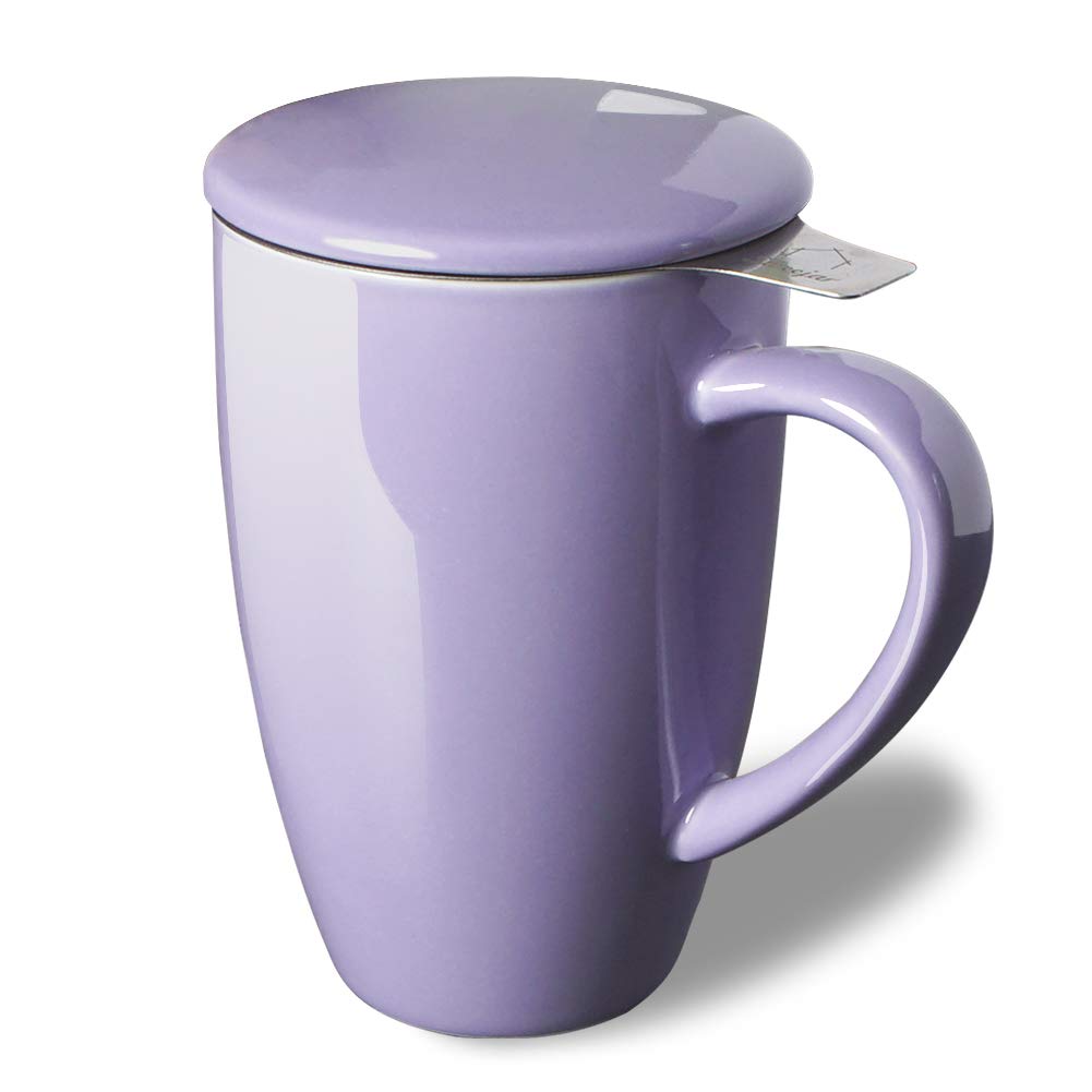 Sweejar Porcelain Tea Infuser Mug with Lid