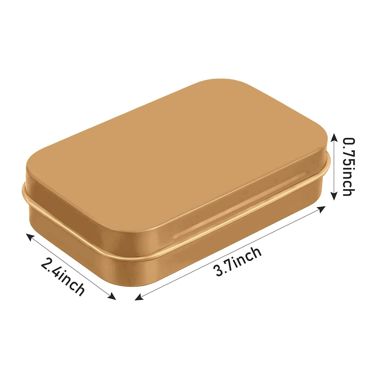 6 Pcs Small Hinged Tin Box Metal Tins Storage Containers (6 Count)
