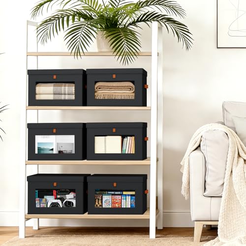 Storage Bins with Lids (6 Count)