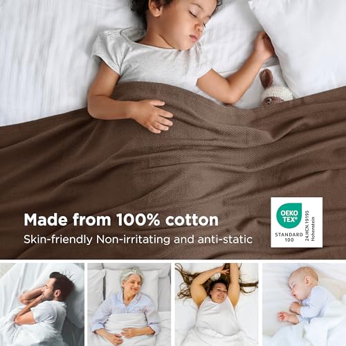 GentleSoft 100% Cotton Blanket Queen Size for Bed