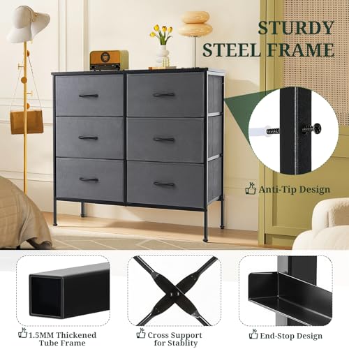 6 Drawer Dresser for Bedroom
