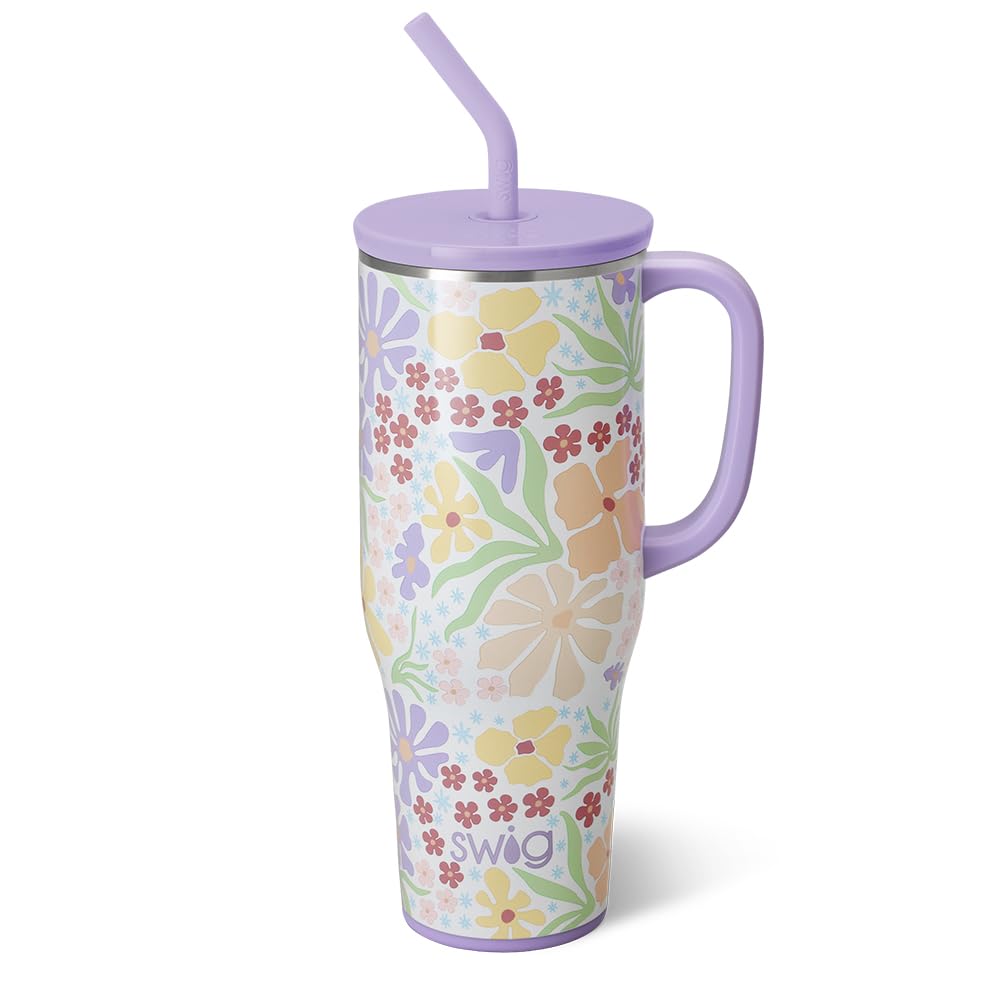 40oz Insulated Mega Mug with Handle & Straw