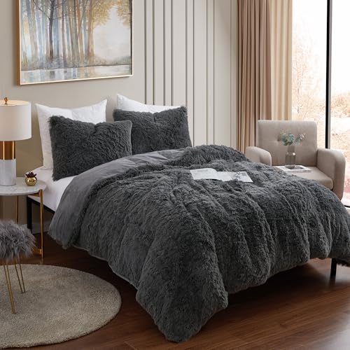 King Luxury Faux Fur Comforter Set