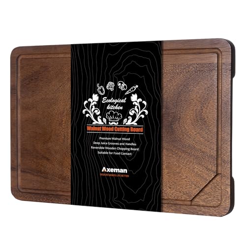Walnut Wood Cutting Board with Juice Groove for Kitchen Countertop