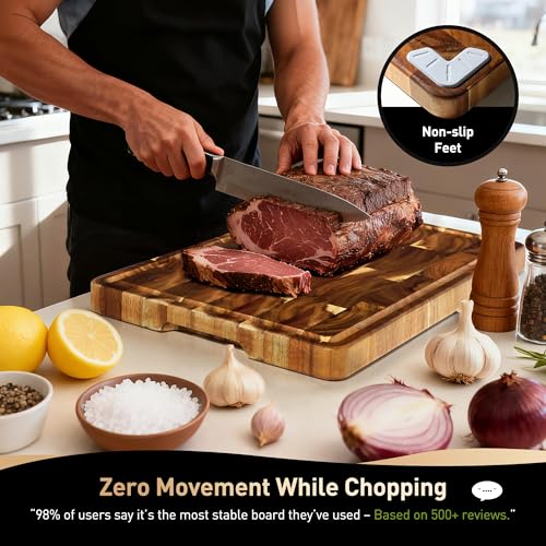 End Grain Cutting Board Set of 3 with Non (3 Count)