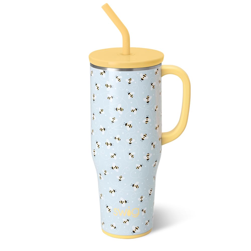 40oz Insulated Mega Mug with Handle & Straw