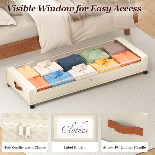 Under Bed Storage with Wheels 2 Pack (2 Count)